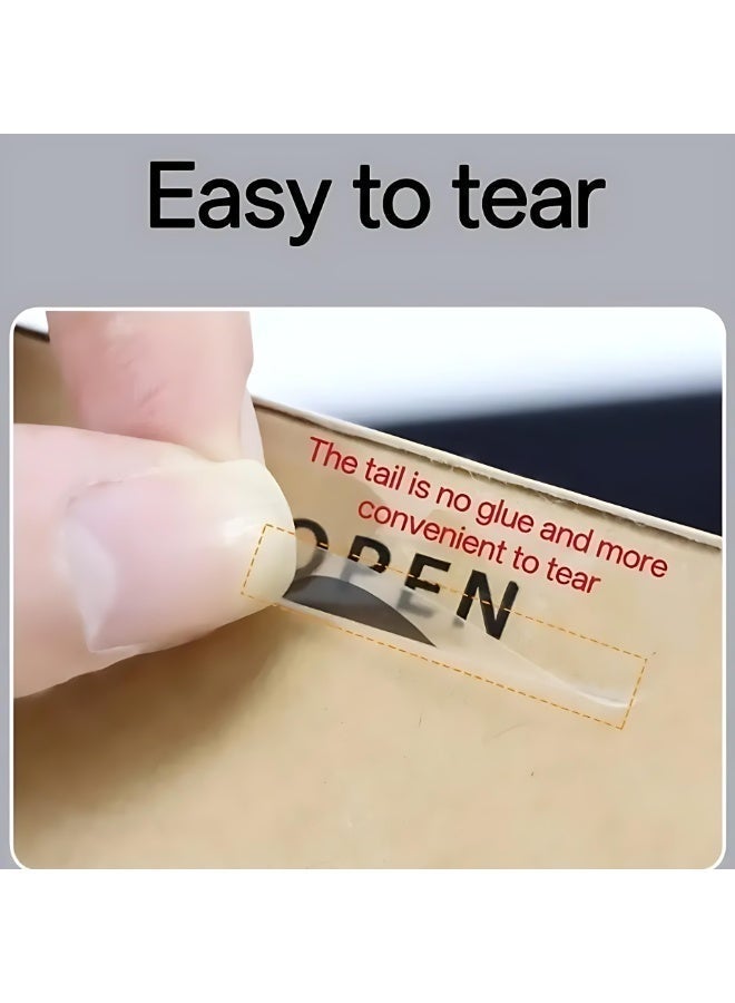 ALMiHomi Transparent OPEN Sticker Labels Roll, Waterproof Adhesive Seal Stickers, 30x20mm, 1000 Pcs, Clear Envelope Sealing Labels for Packaging - Image 5